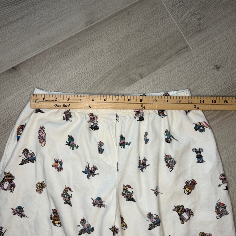 Brandy Melville Cartoon Animal Print Pajama Lounge Pants One Size - Picture 4 of 5